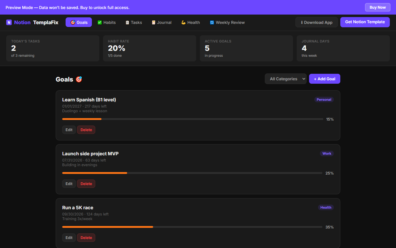 Life OS Dashboard