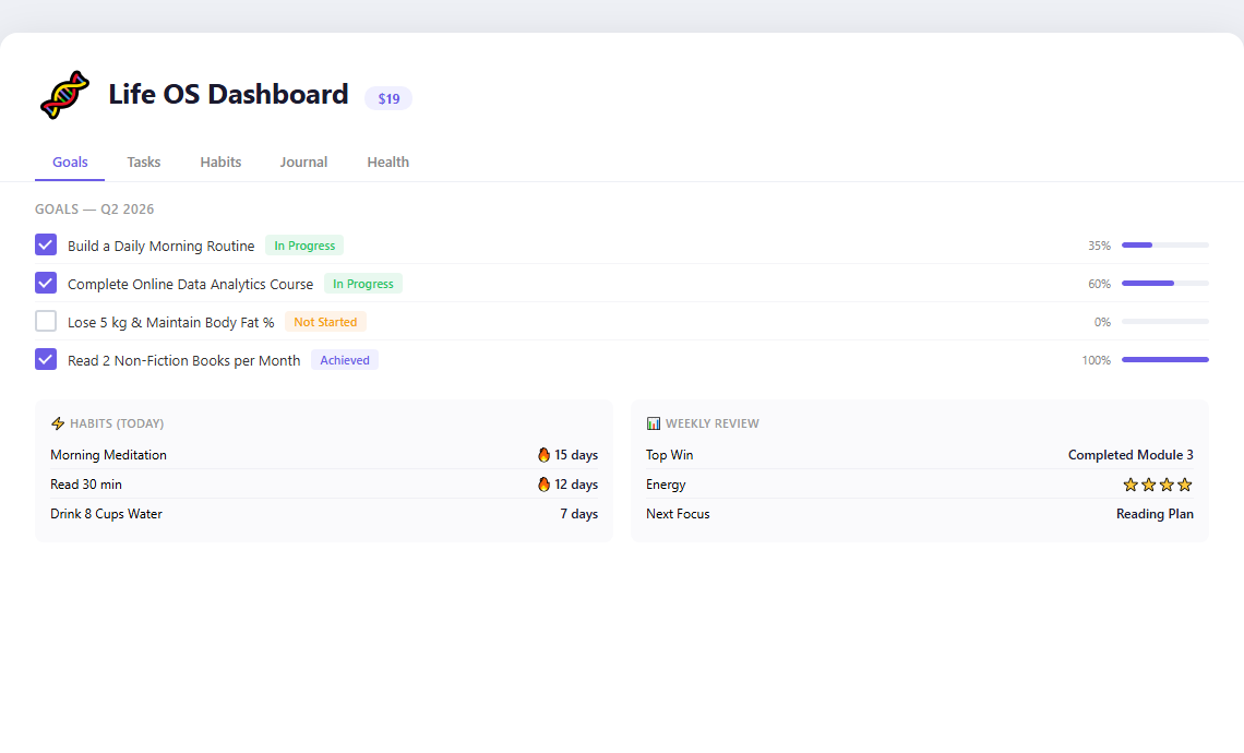 Life OS Dashboard